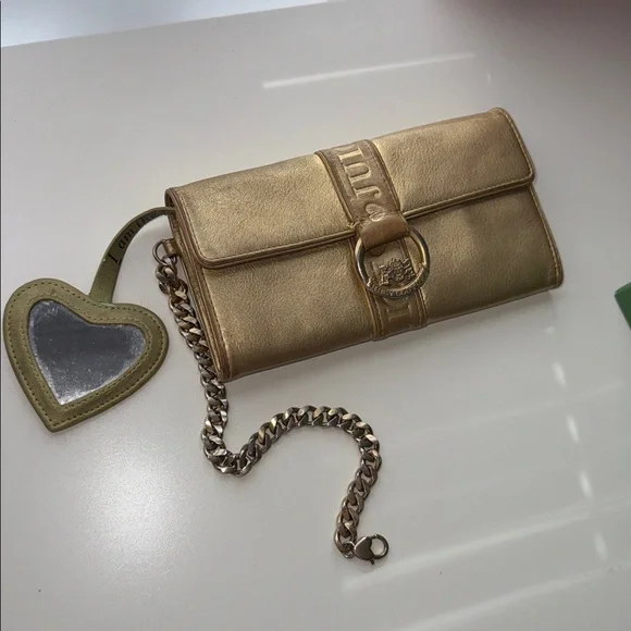 Juicy Couture Vintage Gold Tone Wallet - Picture 1 of 17